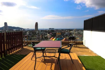 발코니와 바다 전망이 있는 디럭스 더블룸 — Ocean View Treasure Residence